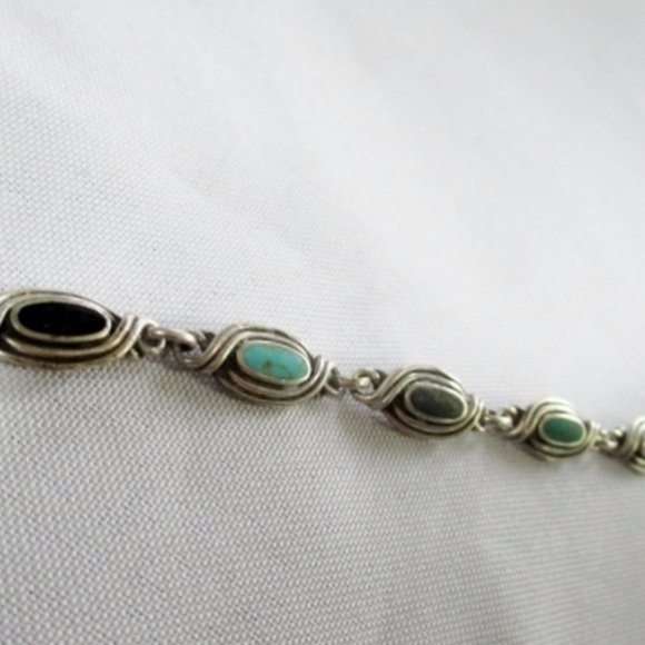 STERLING SILVER STONE Hinged Bracelet Multi Color - Picture 5 of 8